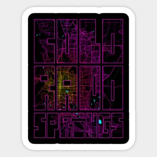 Colorado Springs, USA City Map Typography - Neon Sticker